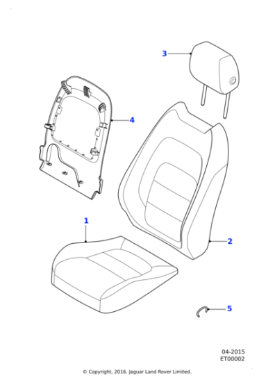 T2H17093YPL - Jaguar Headrest