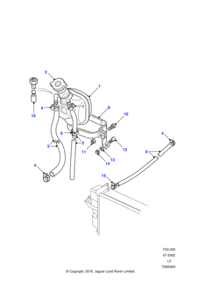 575972 - Land Rover Tank-cooling system expansion