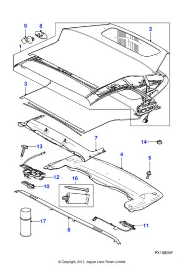 C2P21012APC - Jaguar Hood