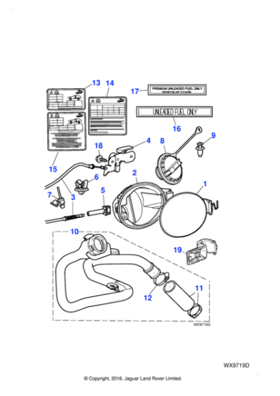 C2S41113 - Jaguar Fuel filler flap