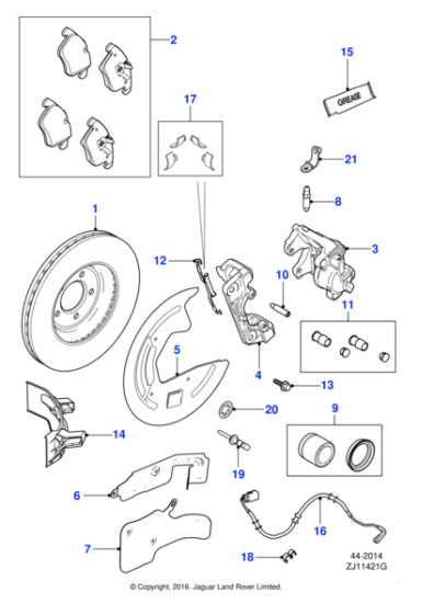 C2Z31177 - Jaguar Disc shield