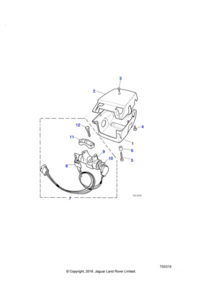 390299 - Land Rover Cowl-upper half left hand indicator system