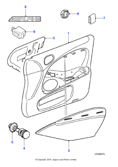 XR821729 - Jaguar Push in fastener