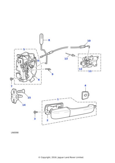 FQM100710 - Land Rover Latch assembly-rear door