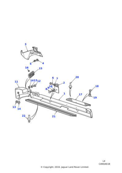AWR1001PMD - Land Rover End cap assembly-rear bumper