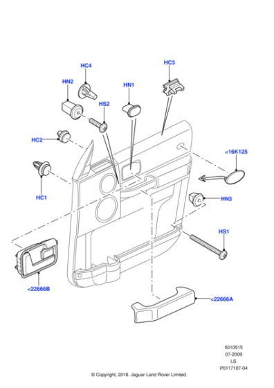 BNP4106 - Land Rover Grommet - Door Trim