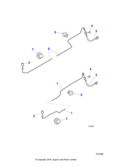 C2N1501 - Jaguar Brake pipe