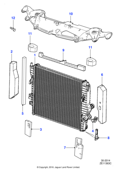 C2Z24773 - Jaguar Radiator seal