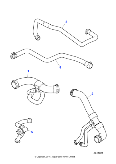 C2Z4030 - Jaguar Heater return hose