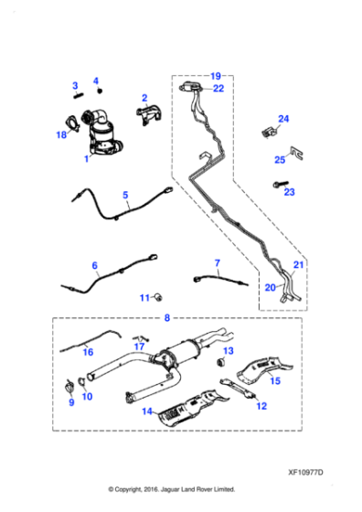 C2C39593 - Jaguar Exhaust downpipe and catalyst