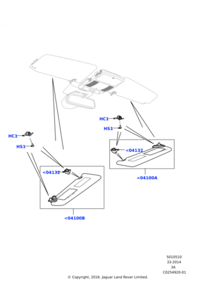 LR126890 - Land Rover Retainer - Sun Visor