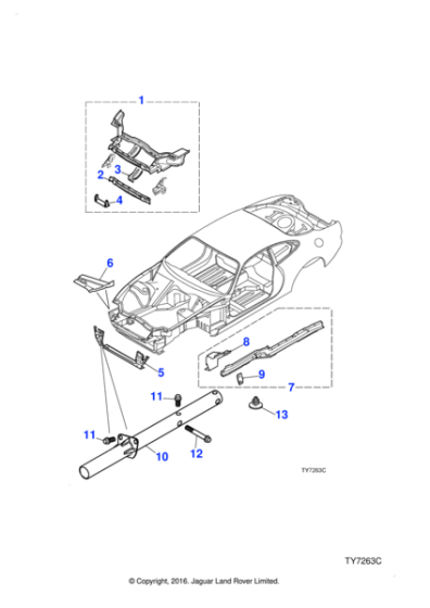 FJE2033AC - Jaguar Radiator crossmember extension