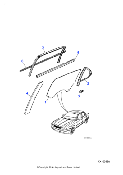 C2C28080 - Jaguar Door waist seal