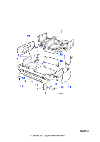 BEC18482LFH - Jaguar Wheelarch carpet