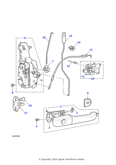 FQZ100540 - Land Rover Cable-internal release