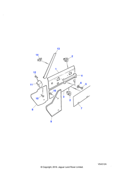 392685 - Land Rover Casing-front door