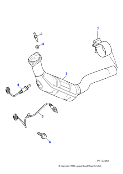 C2P24803 - Jaguar Exhaust downpipe and catalyst