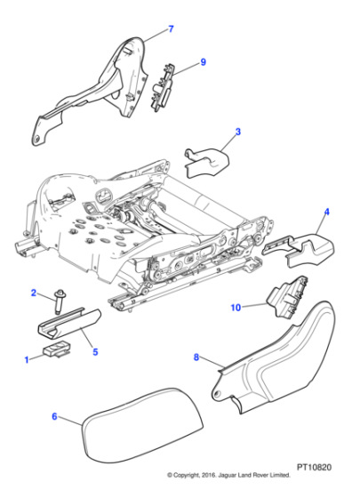 C2C11251SEP - Jaguar Seat slide cover