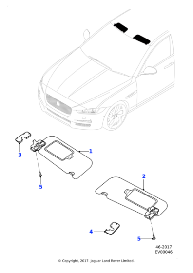 T4A10548LKP - Jaguar Sunvisor