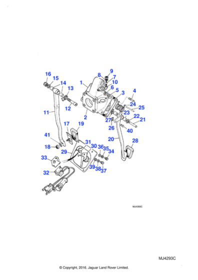 CBC6044 - Jaguar Pedal boot retainer
