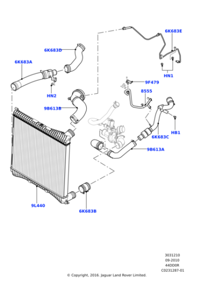 LR022663 - Land Rover Hose