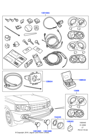 VUB500300 - Land Rover Spotlamp