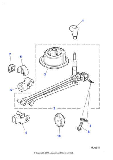 XR842542 - Jaguar Change speed lever