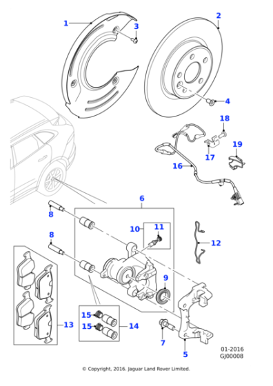 T4A3216 - Jaguar Pad wear sensor