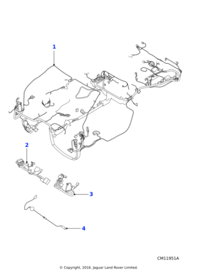 T2R10958 - Jaguar Centre console link harness