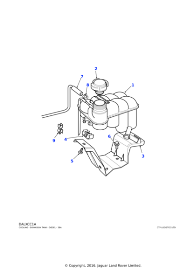 PCH000280 - Land Rover Hose assembly-expansion tank coolant