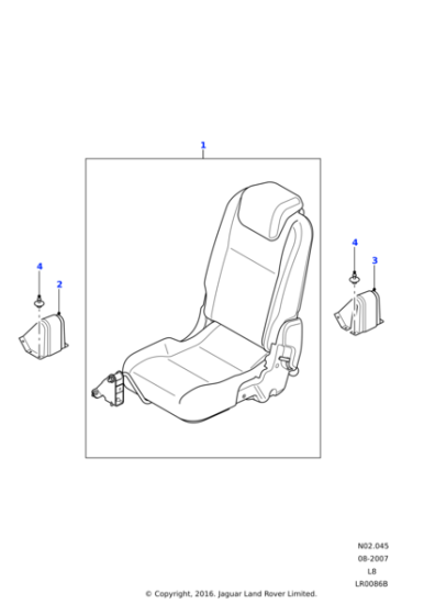 HXT501310PUY - Land Rover Cover - Hinge