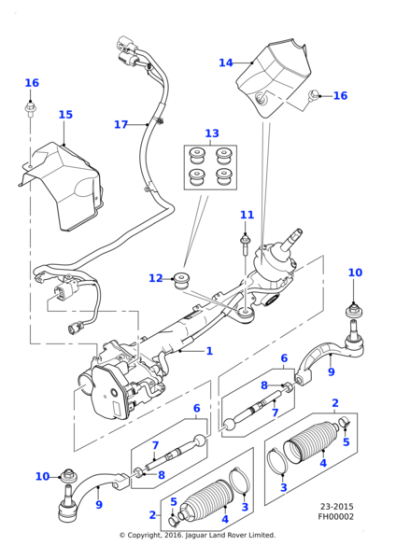 T2H37027 - Jaguar Steering rack and pinion