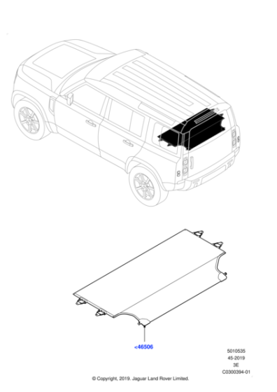 LR132038 - Land Rover Panel - Rear Package Tray Trim