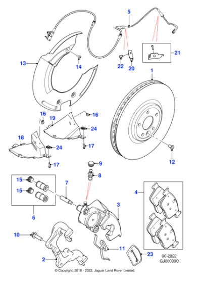 T4A2342 - Jaguar Brake disc kit