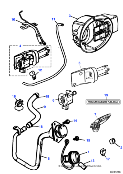 XR845048 - Jaguar Overflow pipe