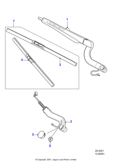 C2D23651 - Jaguar Wiper blade