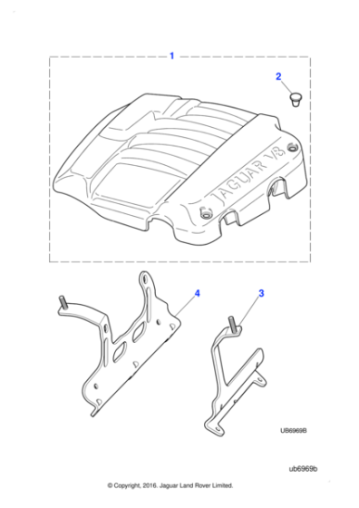 AJ82548 - Jaguar Engine cover bracket