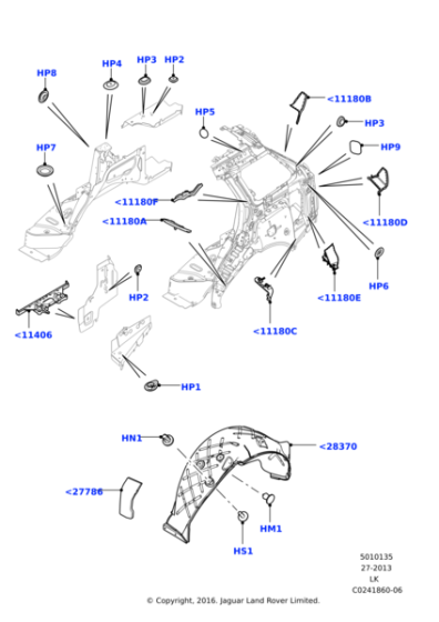 LR060015 - Land Rover Shield - Splash - Wheelhouse