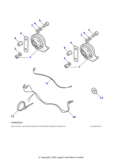 YEB10027 - Land Rover Horn assembly
