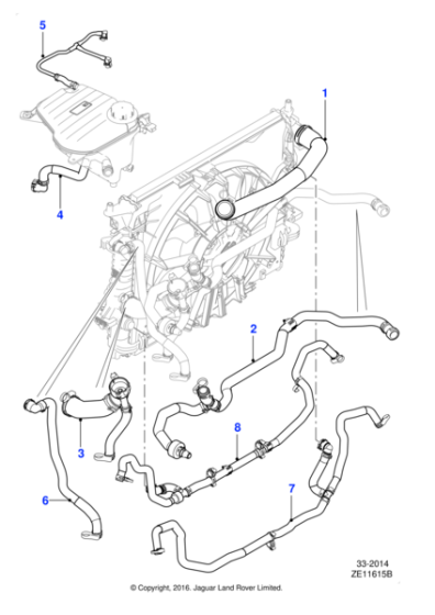 C2Z25541 - Jaguar Inlet hose