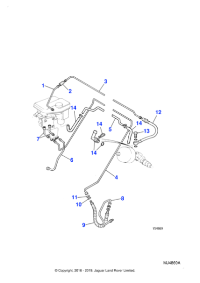 CAC5435 - Jaguar Hydraulic pipe
