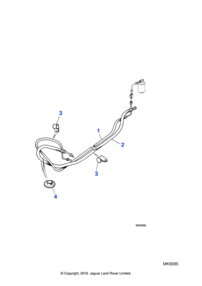 CAC6473 - Jaguar Air conditioning hose