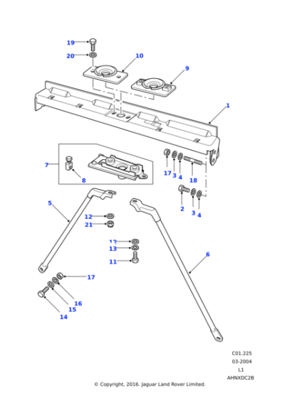 ABG710040 - Land Rover Platform assembly-bonnet locking