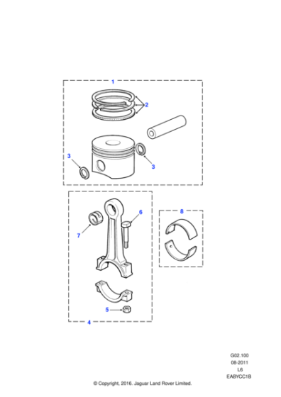 LFP101751L - Land Rover Kit-piston ring