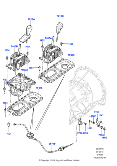 LR044365 - Land Rover Knob - Control Lever