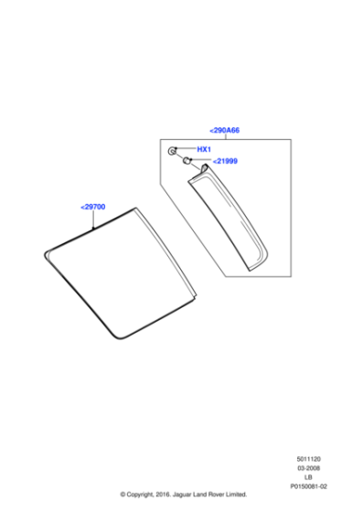 LR023453 - Land Rover Moulding