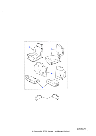 STC8458 - Land Rover Headrestraint assembly