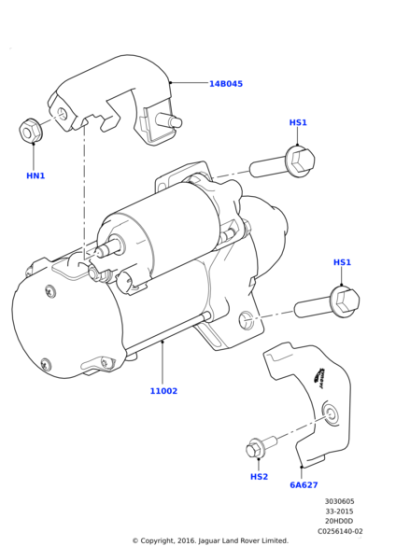 LR080295 - Land Rover Starter Motor