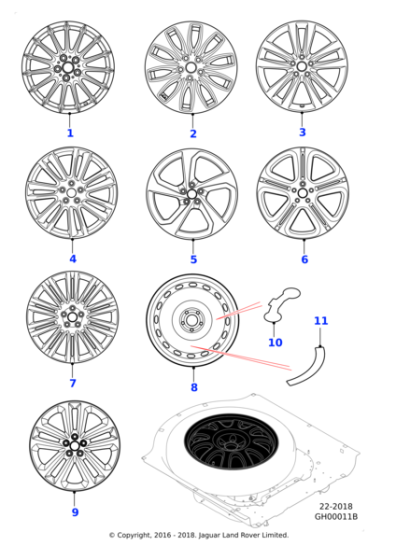 Alloy Wheel - 19" Razor, 7 twin-spoke, with Silver finish