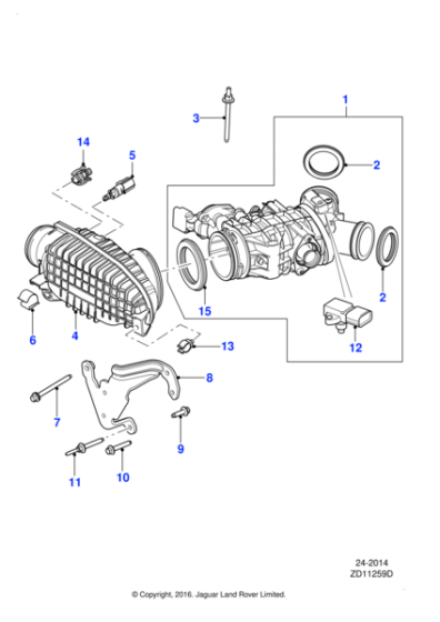 JDE33221 - Jaguar Throttle body